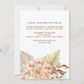 Boho Perzik Boeket Bevestiging Kaart (Achterkant)