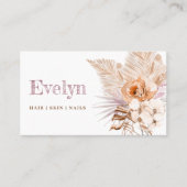 Boho perzik en lila visitekaartje (Voorkant)