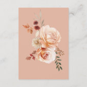 Boho perzik & roest bloemperzik blush Details Informatiekaartje (Achterkant)