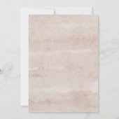 Boho Perzik Roze Eenvoudige Bruidsdouche Kaart (Achterkant)