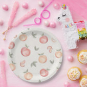 Boho perzik Verjaardag of baby shower Papieren Bordje (Feest)