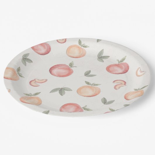 Boho perzik Verjaardag of baby shower Papieren Bordje (Gekanteld)