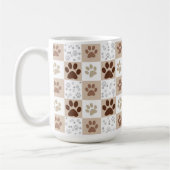 Boho Pet Paw geruit Koffiemok (Links)