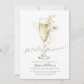 Boho Petals en Prosecco Vrijgezellenfeest Kaart (Voorkant)
