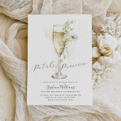 Boho Petals en Prosecco Vrijgezellenfeest Kaart