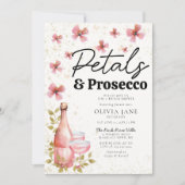 Boho Petals Prosecco Whimsical Flora Vrijgezellenf Kaart (Voorkant)