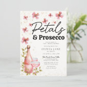 Boho Petals Prosecco Whimsical Flora Vrijgezellenf Kaart (Staand voorkant)
