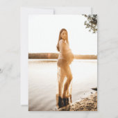 Boho Photo Arch Baby shower Kaart (Achterkant)