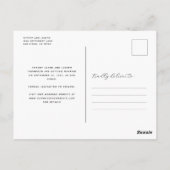 Boho Photo Arch Navy Blue Bewaar de datum Briefkaart (Achterkant)