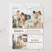 Boho Photo Collage Kerstvakantie Groeten Kaart (Voorkant)