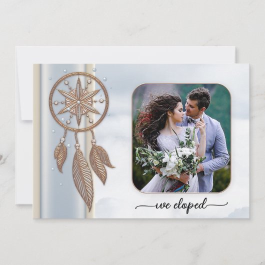 Boho Photo Droomvanger Happily Ever After Feest Kaart (Voorkant)