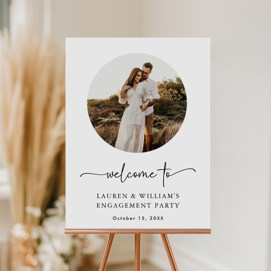 Boho Photo Engagement Party Welkomstbord Poster