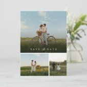 Boho Photo Minimalist Save the Date Kaart (Staand voorkant)