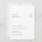 Boho Photo Minimalist Save the Date Kaart (Achterkant)