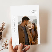 Boho Photo Minimalist Save the Date Kaart