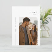Boho Photo Minimalist Save the Date Kaart (Staand voorkant)