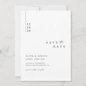 Boho Photo Minimalist Save the Date Kaart (Achterkant)