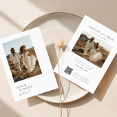 Boho Photo Qr Code Destination Wedding Save The Date