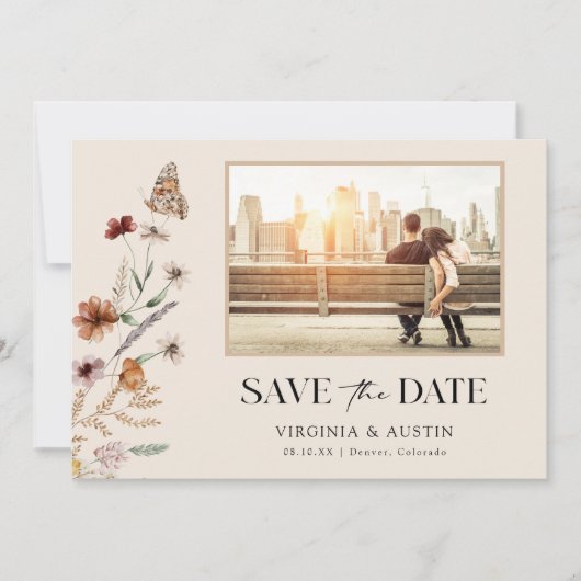 Boho Photo Save the Date (Voorkant)