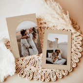 Boho Photo Save the Date | Moderne Minimalistische Kaart