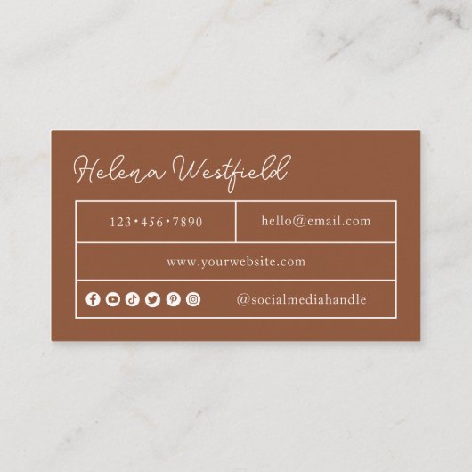 Boho Photo Small Visitekaartje (Achterkant)