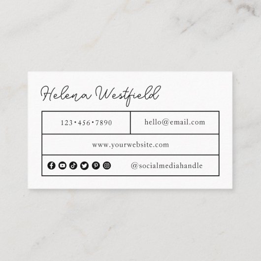 Boho Photo Small Visitekaartje (Achterkant)