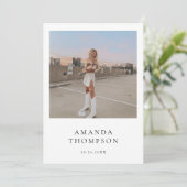 Boho Photo Sweet 16th Birthday, modern minimalisti Kaart (Staand voorkant)