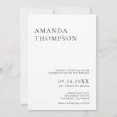 Boho Photo Sweet 16th Birthday, modern minimalisti Kaart (Achterkant)