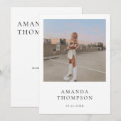 Boho Photo Sweet 16th Birthday, modern minimalisti Kaart (Voorkant / Achterkant)