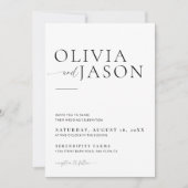 Boho Photo Wedding Invitation, Modern minimalist Kaart (Voorkant)