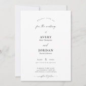 Boho Photo Wedding Invite | Modern minimalist Kaart (Voorkant)