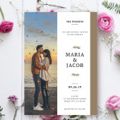 Boho Photo Wedding Invite | Modern minimalist Kaart