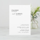 Boho Photo Wedding Invite, Modern minimalist Uitno Kaart (Staand voorkant)