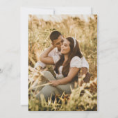 Boho Photo Wedding Invite Terracotta Pampas Grass Kaart (Achterkant)