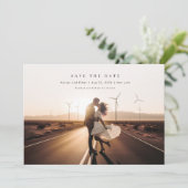 Boho Photo Wedding QR-code Save The Date (Staand voorkant)