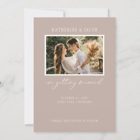 Boho Photo Wedding Save The Date (Achterkant)