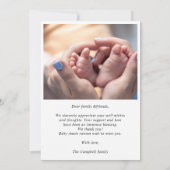  Boho Photo Welcome Baby Announcement Card Kaart (Achterkant)