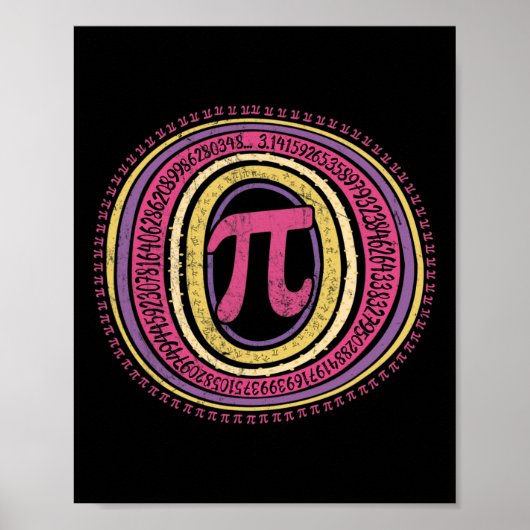 Boho Pi Dag 3.14 Wiskunde Geek 1 Poster (Voorkant)
