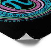 Boho Pi Dag 3.14 Wiskunde Geek 2 Poster (Hoek)