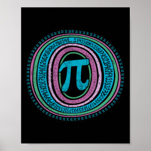 Boho Pi Dag 3.14 Wiskunde Geek 2 Poster