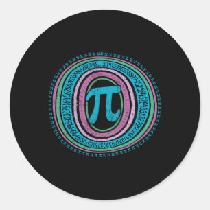 Boho Pi Dag 3.14 Wiskunde Geek 2 Ronde Sticker
