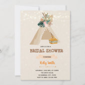 Boho picknick party bruids douche uitnodiging (Voorkant)