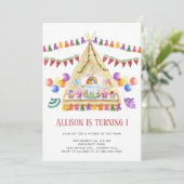 Boho Picnic Birthday Party Kaart (Staand voorkant)