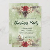 Boho Pine kegel tak Kerstmis feest corporate Kaart (Voorkant / Achterkant)