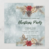 Boho Pine kegel tak Kerstmis feest corporate Kaart (Voorkant / Achterkant)