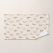 Boho Pine Trees Modern Winter Forest Neutral Beige Bad Handdoek (Handdoek)