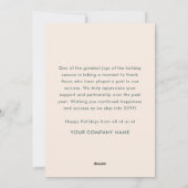 Boho Pines Custom Logo Holiday Business Thank You Feestdagenkaart (Achterkant)