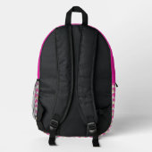 Boho Pink and Yellow Girly Backpack Bedrukte Rugzak (Achterkant)