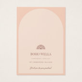 Boho Pink Arch Oorbel Display Kaart met Logo (Achterkant)