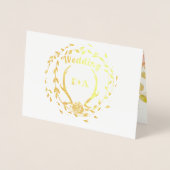 Boho Pink Blush Roos Gold Antler Weddenschap Real  Folie Kaarten (Voorkant)